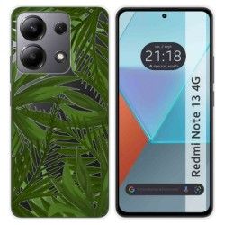 Funda Silicona Transparente para Xiaomi Redmi Note 13 4G diseño Jungla Dibujos