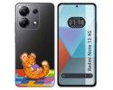 Funda Silicona Transparente para Xiaomi Redmi Note 13 4G diseño Leopardo Dibujos