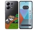 Funda Silicona Transparente para Xiaomi Redmi Note 13 4G diseño Panda Dibujos