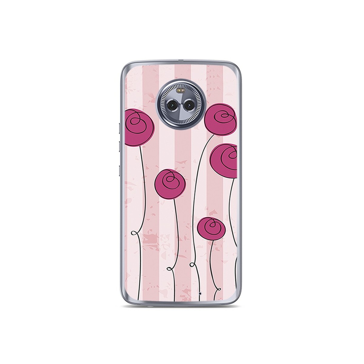 Funda Gel Tpu para Motorola Moto X4 Diseño Flores Vintage Dibujos