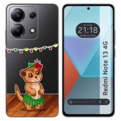 Funda Silicona Transparente para Xiaomi Redmi Note 13 4G diseño Suricata Dibujos