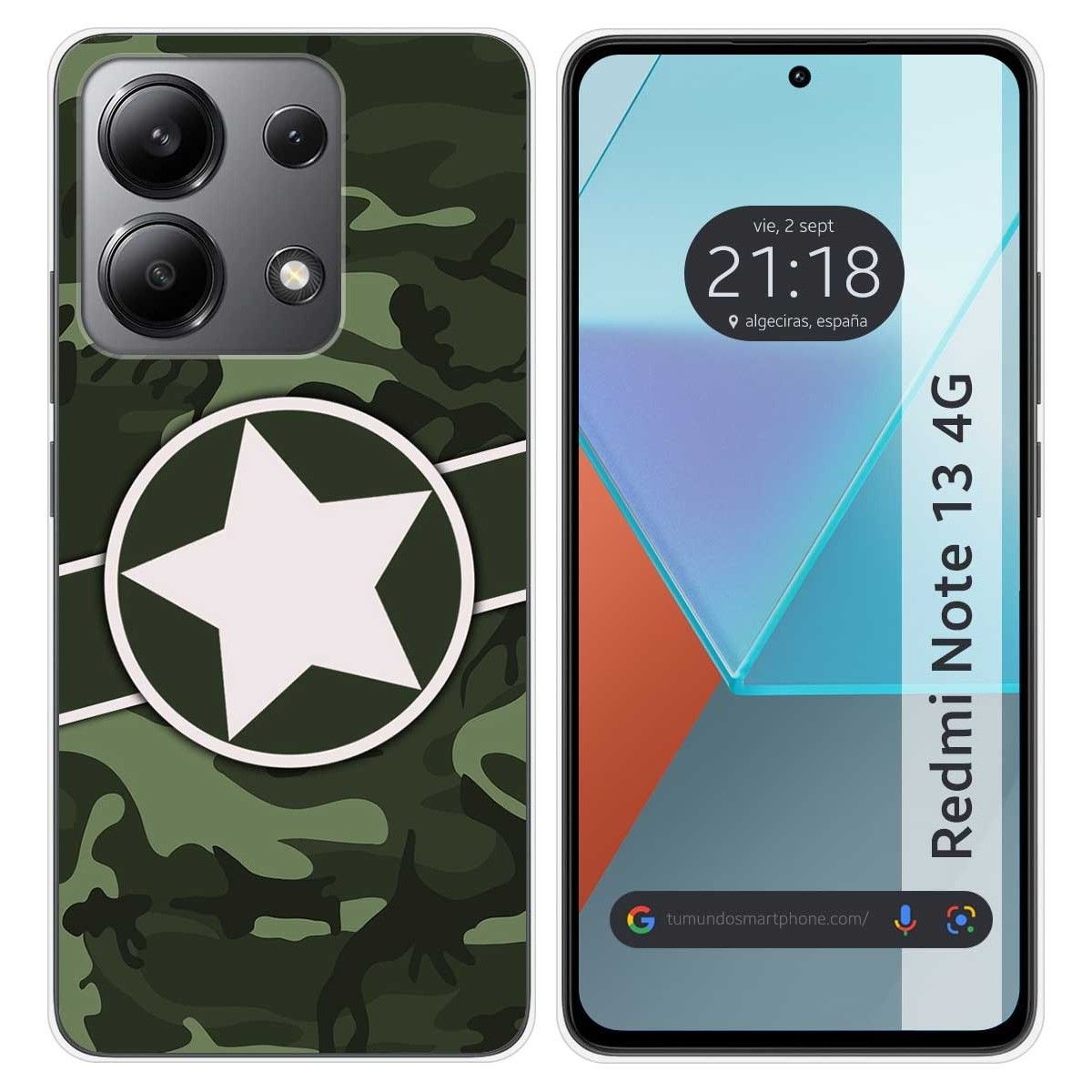 Funda Silicona para Xiaomi Redmi Note 13 4G diseño Camuflaje 01 Dibujos