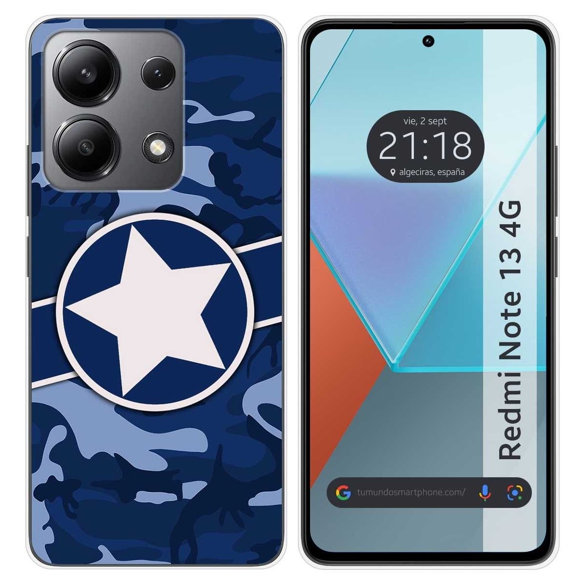 Funda Silicona para Xiaomi Redmi Note 13 4G diseño Camuflaje 03 Dibujos