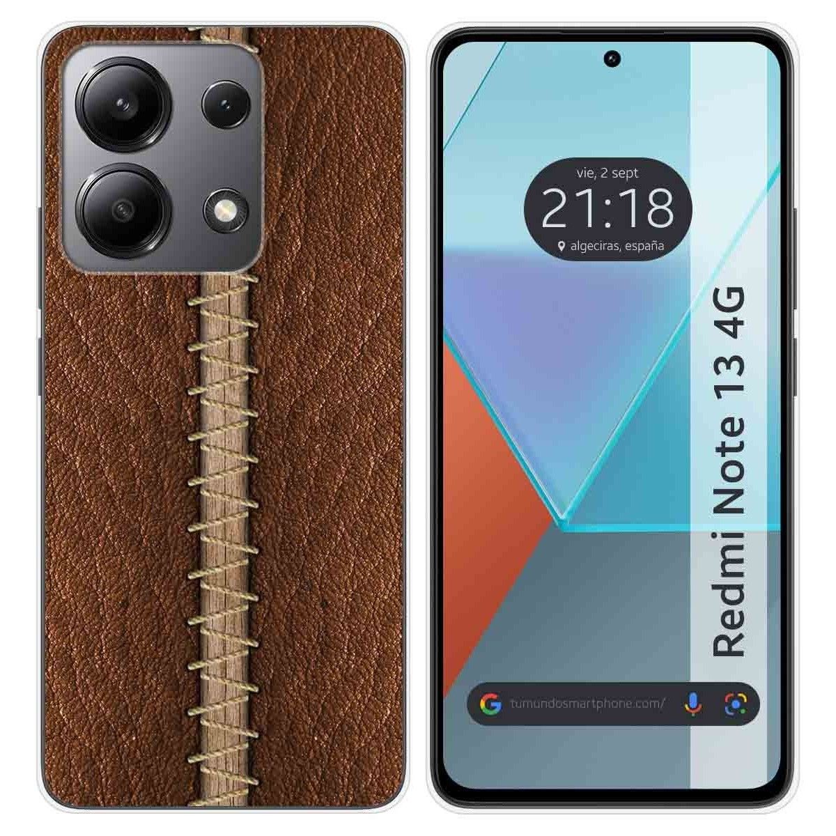 Funda Silicona para Xiaomi Redmi Note 13 4G diseño Cuero 01 Dibujos