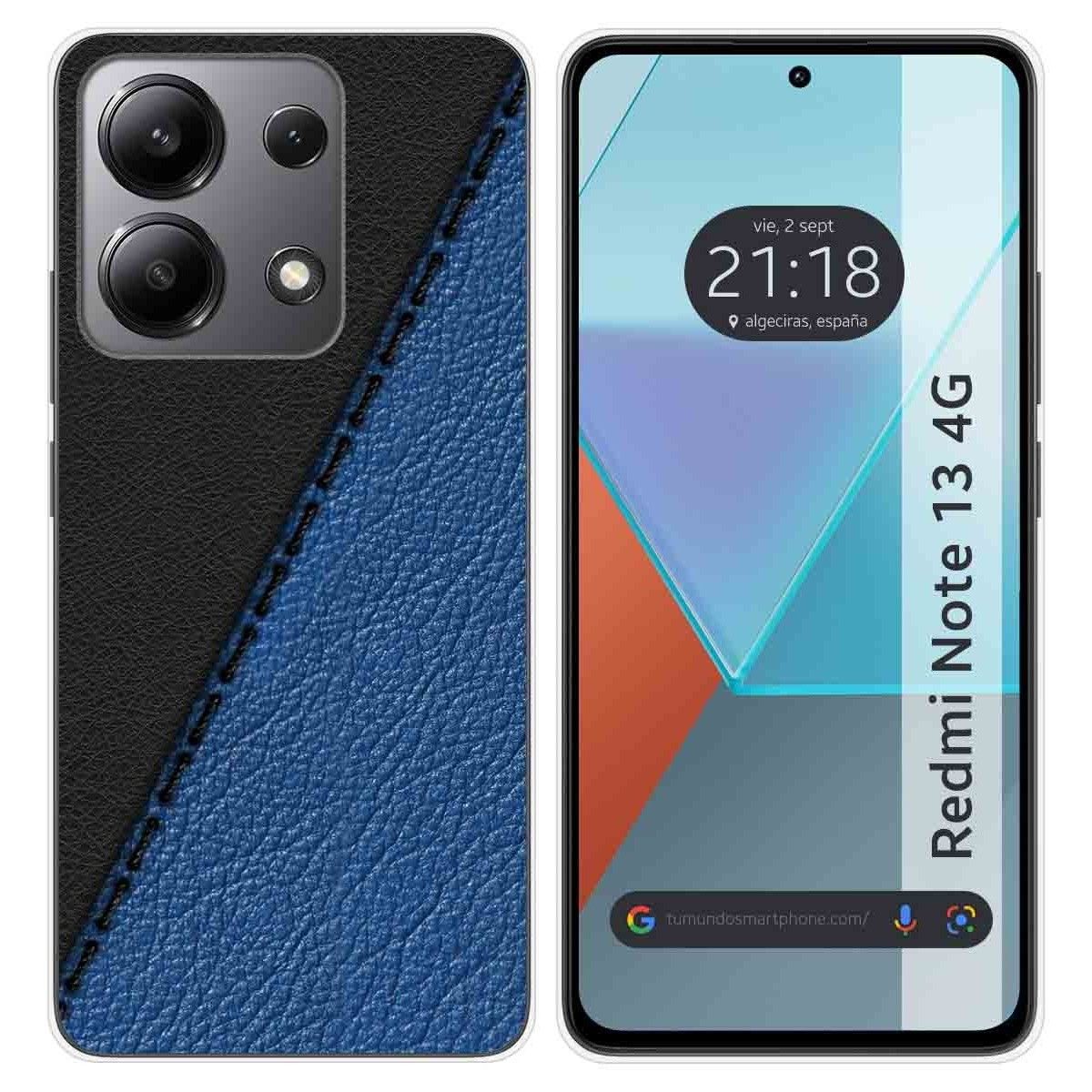 Funda Silicona para Xiaomi Redmi Note 13 4G diseño Cuero 02 Dibujos