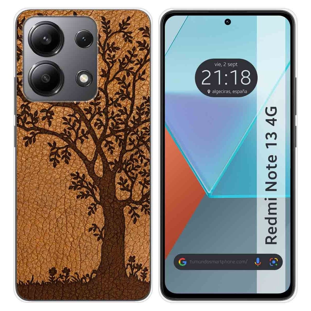 Funda Silicona para Xiaomi Redmi Note 13 4G diseño Cuero 03 Dibujos