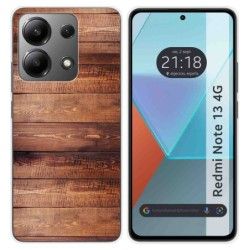 Funda Silicona para Xiaomi Redmi Note 13 4G diseño Madera 02 Dibujos