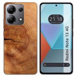 Funda Silicona para Xiaomi Redmi Note 13 4G diseño Madera 04 Dibujos