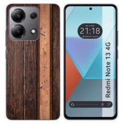 Funda Silicona para Xiaomi Redmi Note 13 4G diseño Madera 05 Dibujos