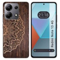 Funda Silicona para Xiaomi Redmi Note 13 4G diseño Madera 06 Dibujos