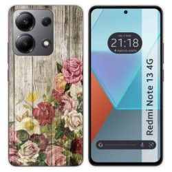 Funda Silicona para Xiaomi Redmi Note 13 4G diseño Madera 08 Dibujos