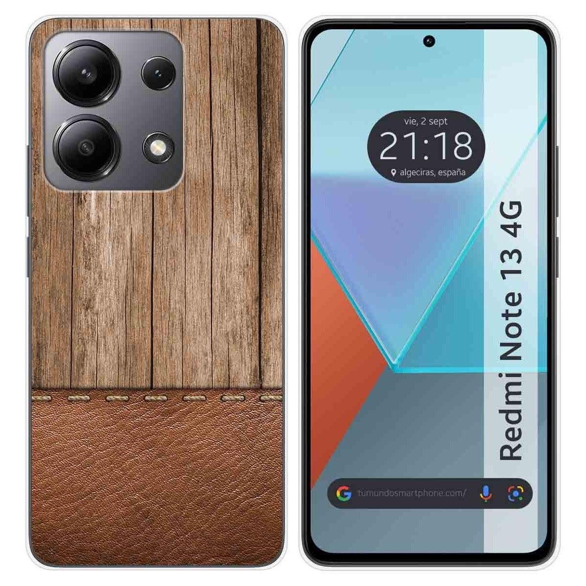 Funda Silicona para Xiaomi Redmi Note 13 4G diseño Madera 09 Dibujos