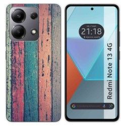 Funda Silicona para Xiaomi Redmi Note 13 4G diseño Madera 10 Dibujos