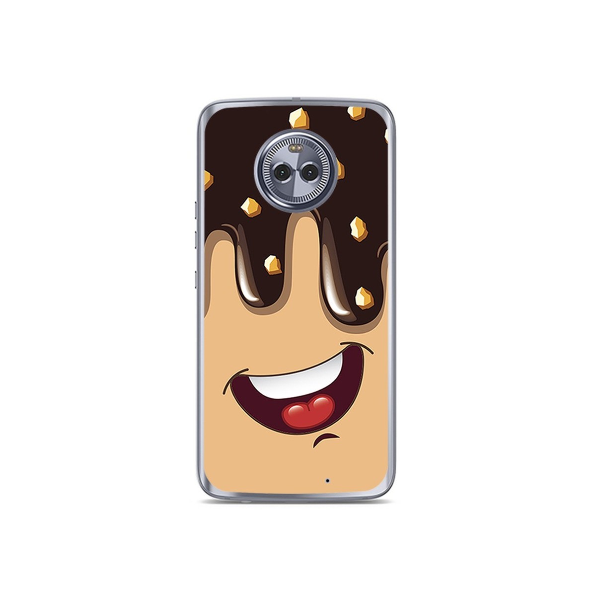 Funda Gel Tpu para Motorola Moto X4 Diseño Helado Chocolate Dibujos