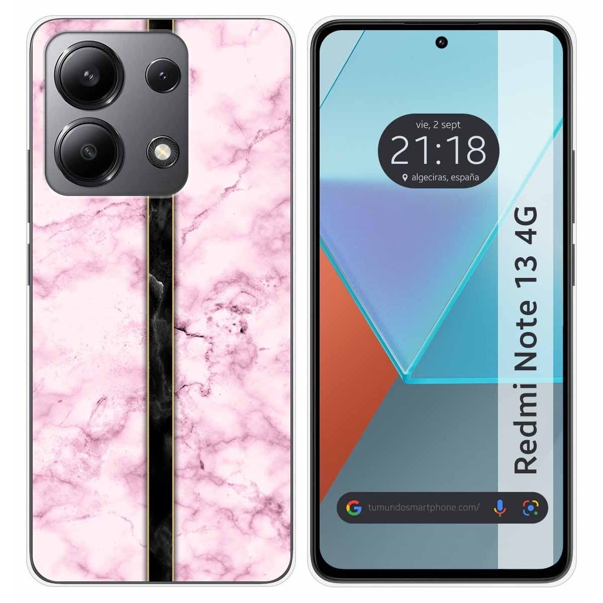 Funda Silicona para Xiaomi Redmi Note 13 4G diseño Mármol 04 Dibujos