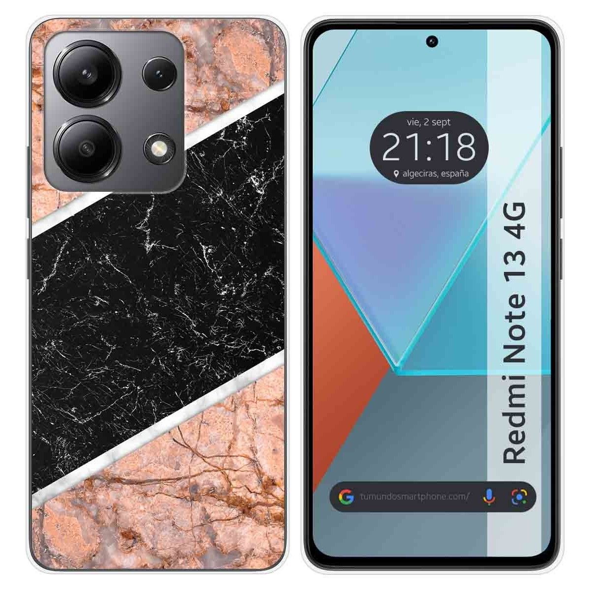 Funda Silicona para Xiaomi Redmi Note 13 4G diseño Mármol 07 Dibujos