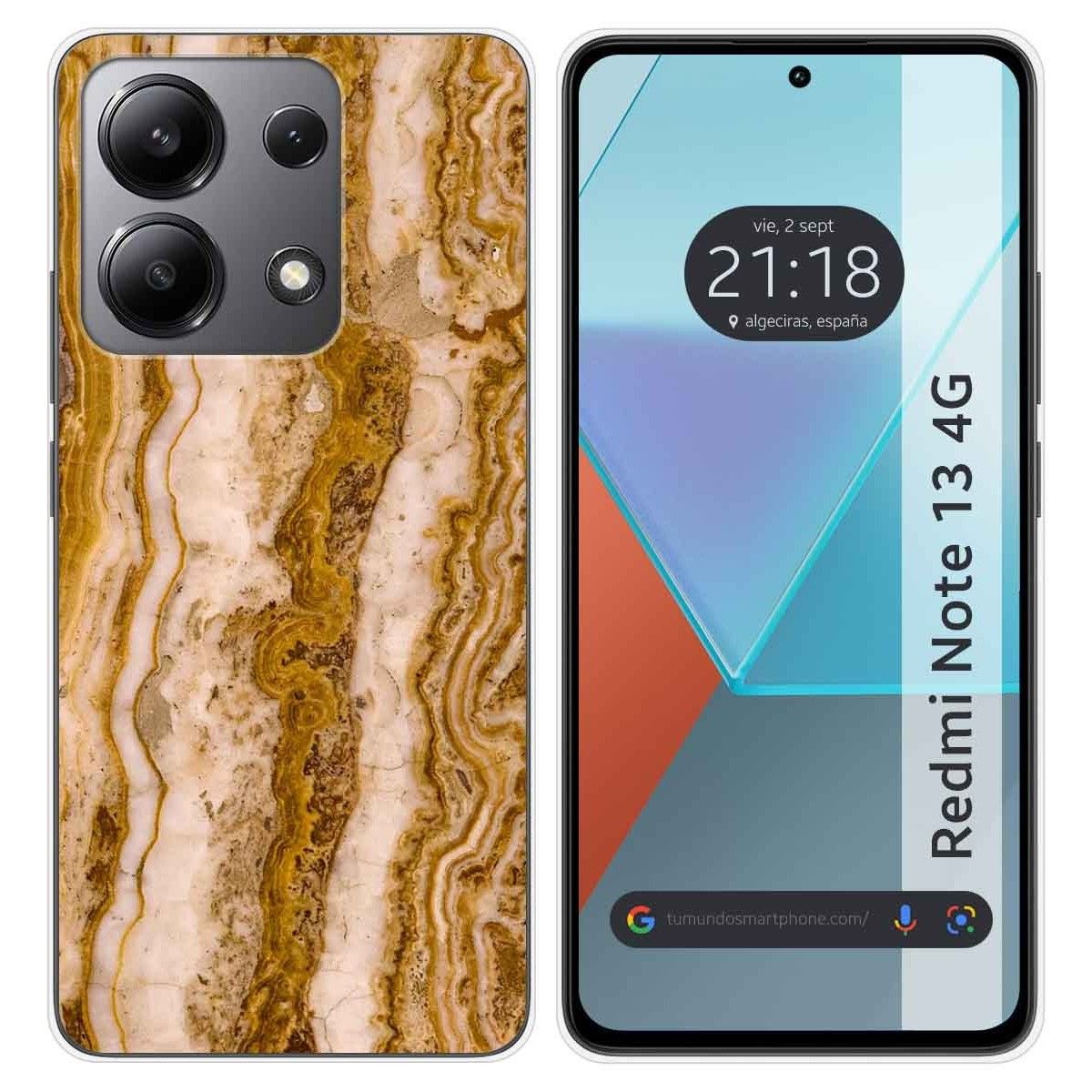 Funda Silicona para Xiaomi Redmi Note 13 4G diseño Mármol 10 Dibujos