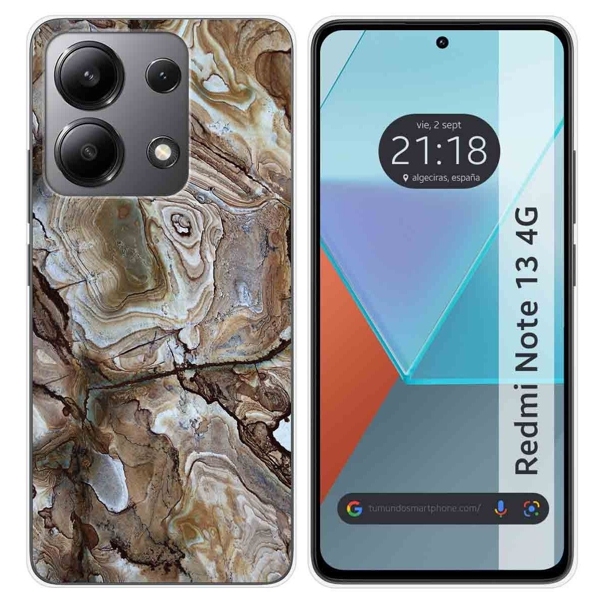 Funda Silicona para Xiaomi Redmi Note 13 4G diseño Mármol 14 Dibujos