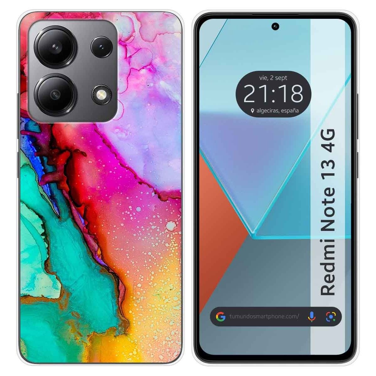 Funda Silicona para Xiaomi Redmi Note 13 4G diseño Mármol 15 Dibujos
