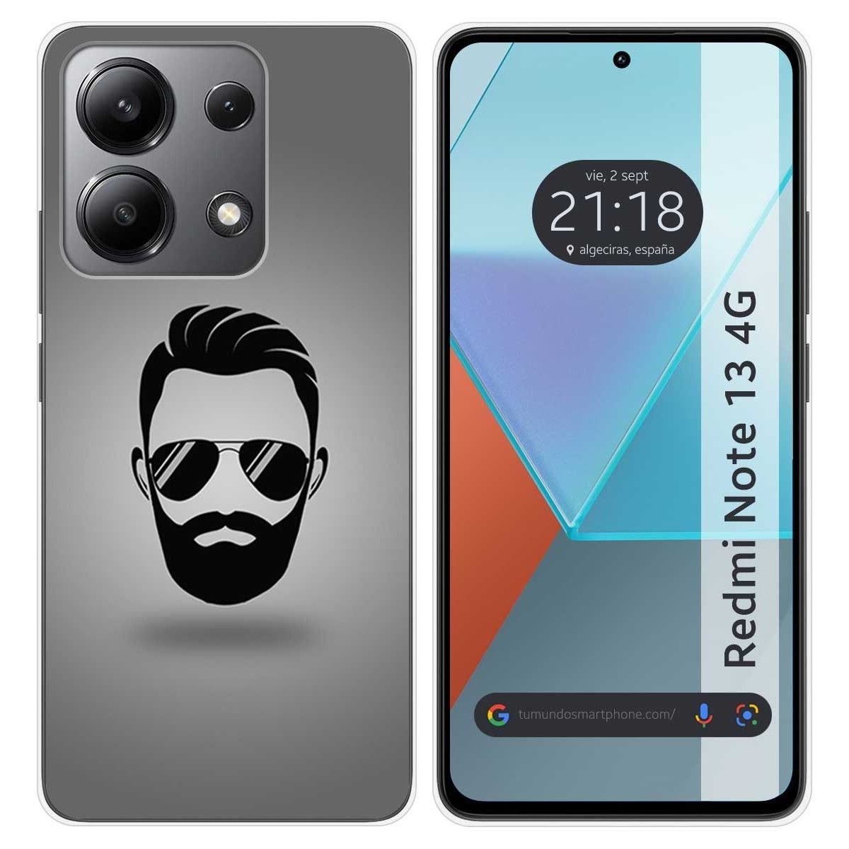 Funda Silicona para Xiaomi Redmi Note 13 4G diseño Barba Dibujos
