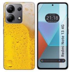 Funda Silicona para Xiaomi Redmi Note 13 4G diseño Cerveza Dibujos