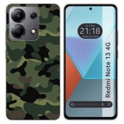 Funda Silicona para Xiaomi Redmi Note 13 4G diseño Camuflaje Dibujos