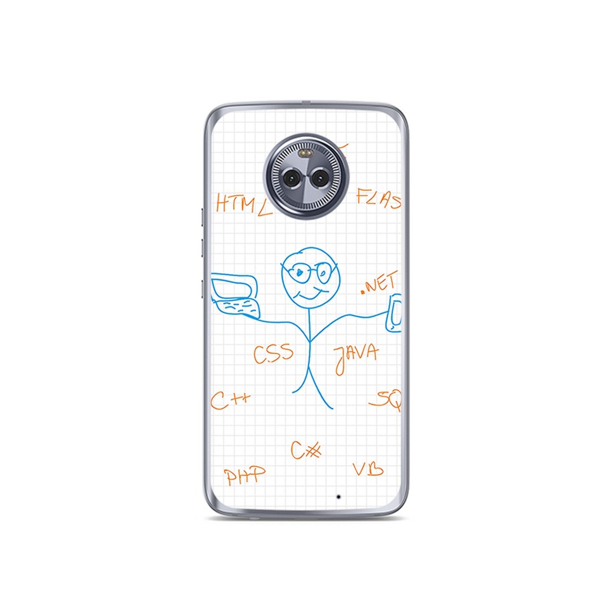 Funda Gel Tpu para Motorola Moto X4 Diseño Informatico Dibujos