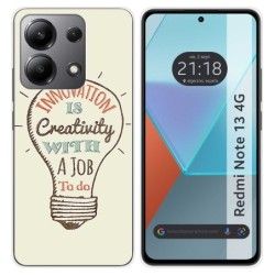 Funda Silicona para Xiaomi Redmi Note 13 4G diseño Creativity Dibujos