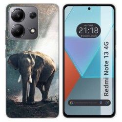 Funda Silicona para Xiaomi Redmi Note 13 4G diseño Elefante Dibujos