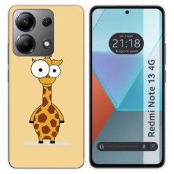 Funda Silicona para Xiaomi Redmi Note 13 4G diseño Jirafa Dibujos