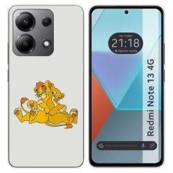 Funda Silicona para Xiaomi Redmi Note 13 4G diseño Leones Dibujos