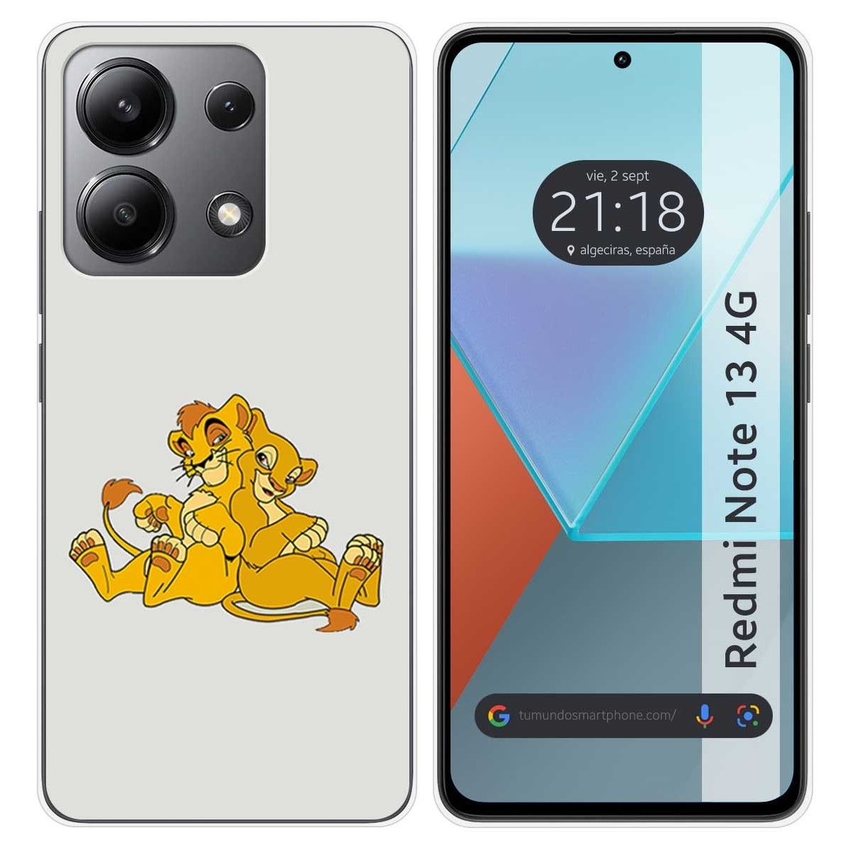 Funda Silicona para Xiaomi Redmi Note 13 4G diseño Leones Dibujos