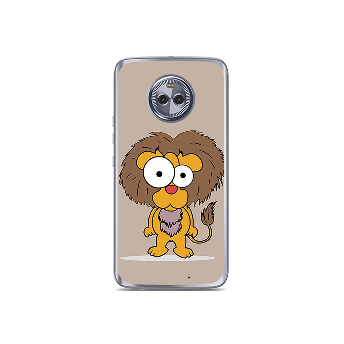 Funda Gel Tpu para Motorola Moto X4 Diseño Leon Dibujos