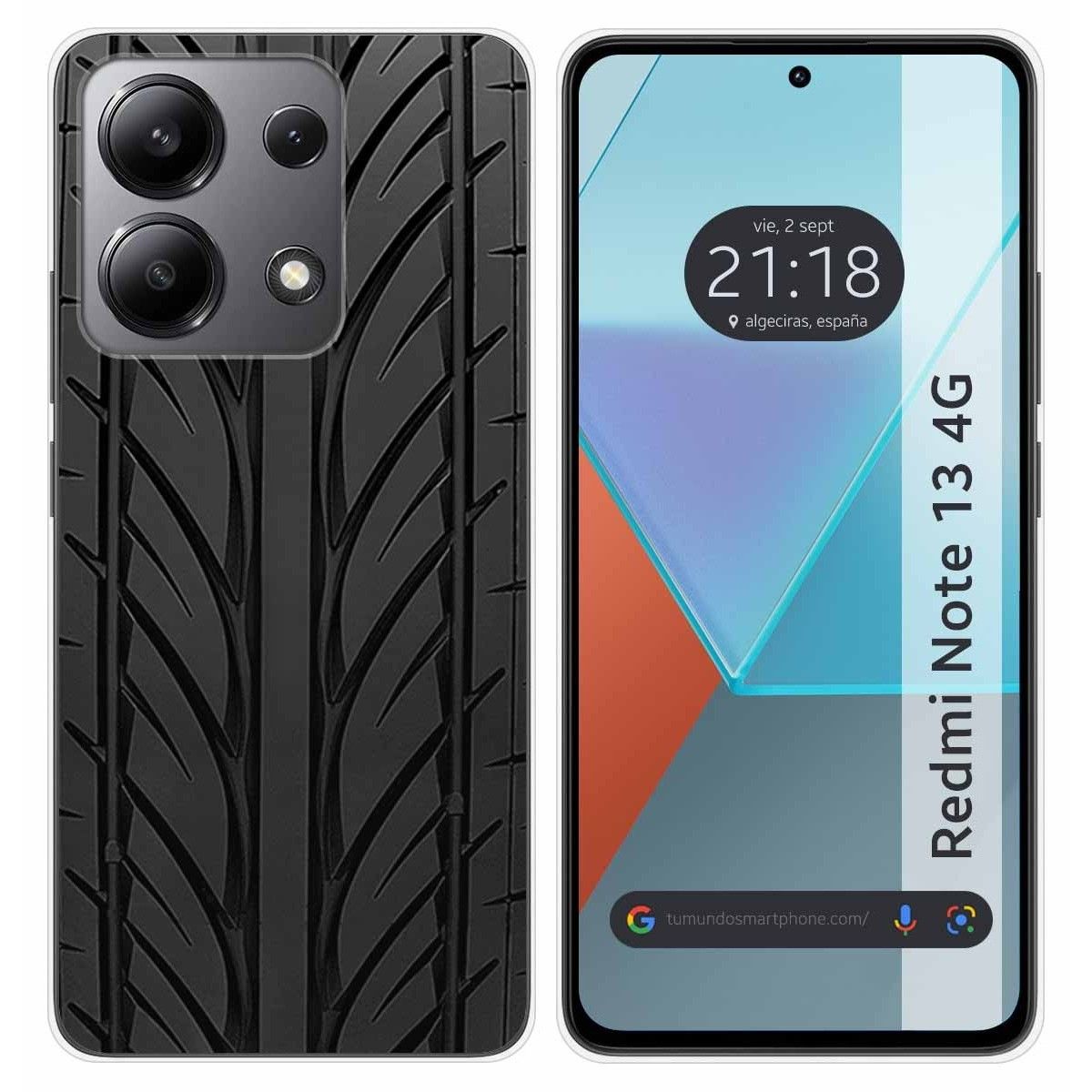 Funda Silicona para Xiaomi Redmi Note 13 4G diseño Neumatico Dibujos