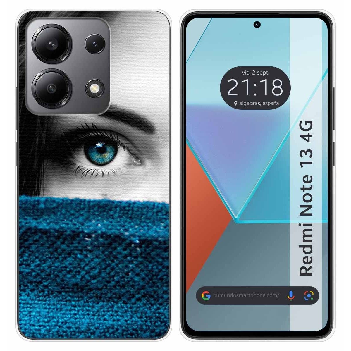 Funda Silicona para Xiaomi Redmi Note 13 4G diseño Ojo Dibujos