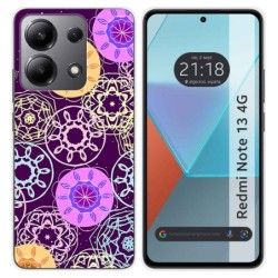 Funda Silicona para Xiaomi Redmi Note 13 4G diseño Radial Dibujos
