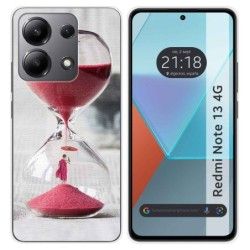 Funda Silicona para Xiaomi Redmi Note 13 4G diseño Reloj Dibujos