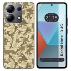 Funda Silicona para Xiaomi Redmi Note 13 4G diseño Sand Camuflaje Dibujos