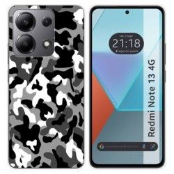 Funda Silicona para Xiaomi Redmi Note 13 4G diseño Snow Camuflaje Dibujos