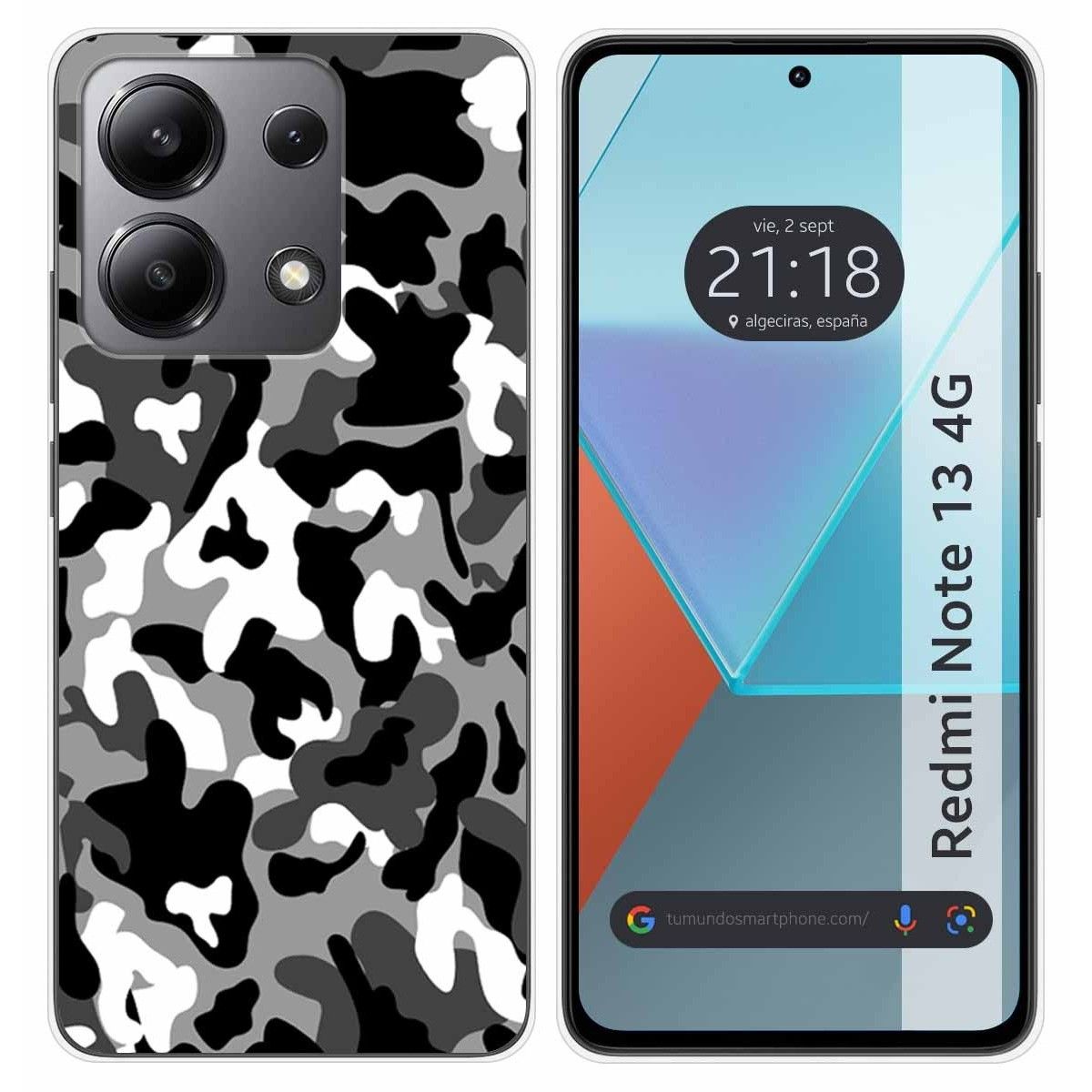 Funda Silicona para Xiaomi Redmi Note 13 4G diseño Snow Camuflaje Dibujos