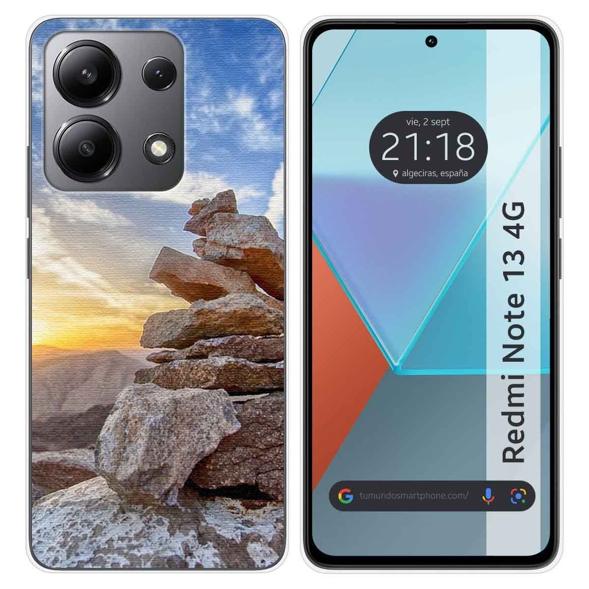 Funda Silicona para Xiaomi Redmi Note 13 4G diseño Sunset Dibujos