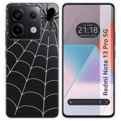 Funda Silicona Transparente para Xiaomi Redmi Note 13 Pro 5G diseño Araña Dibujos