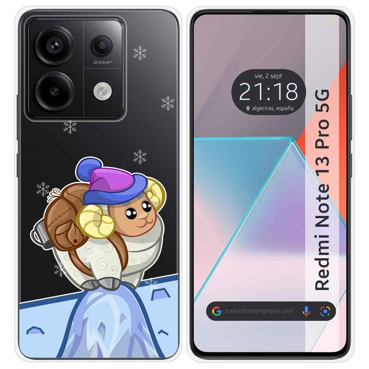 Funda Silicona Transparente para Xiaomi Redmi Note 13 Pro 5G diseño Cabra Dibujos