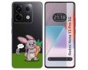 Funda Silicona Transparente para Xiaomi Redmi Note 13 Pro 5G diseño Conejo Dibujos
