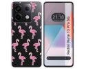 Funda Silicona Transparente para Xiaomi Redmi Note 13 Pro 5G diseño Flamenco Dibujos