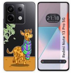 Funda Silicona Transparente para Xiaomi Redmi Note 13 Pro 5G diseño Jirafa Dibujos