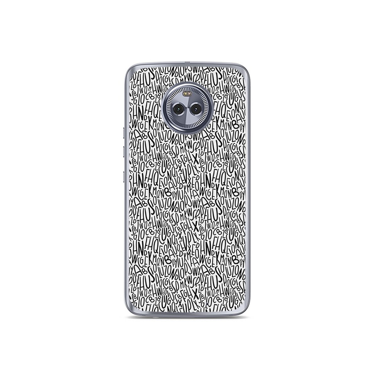 Funda Gel Tpu para Motorola Moto X4 Diseño Letras Dibujos