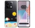 Funda Silicona Transparente para Xiaomi Redmi Note 13 Pro 5G diseño Playa Dibujos