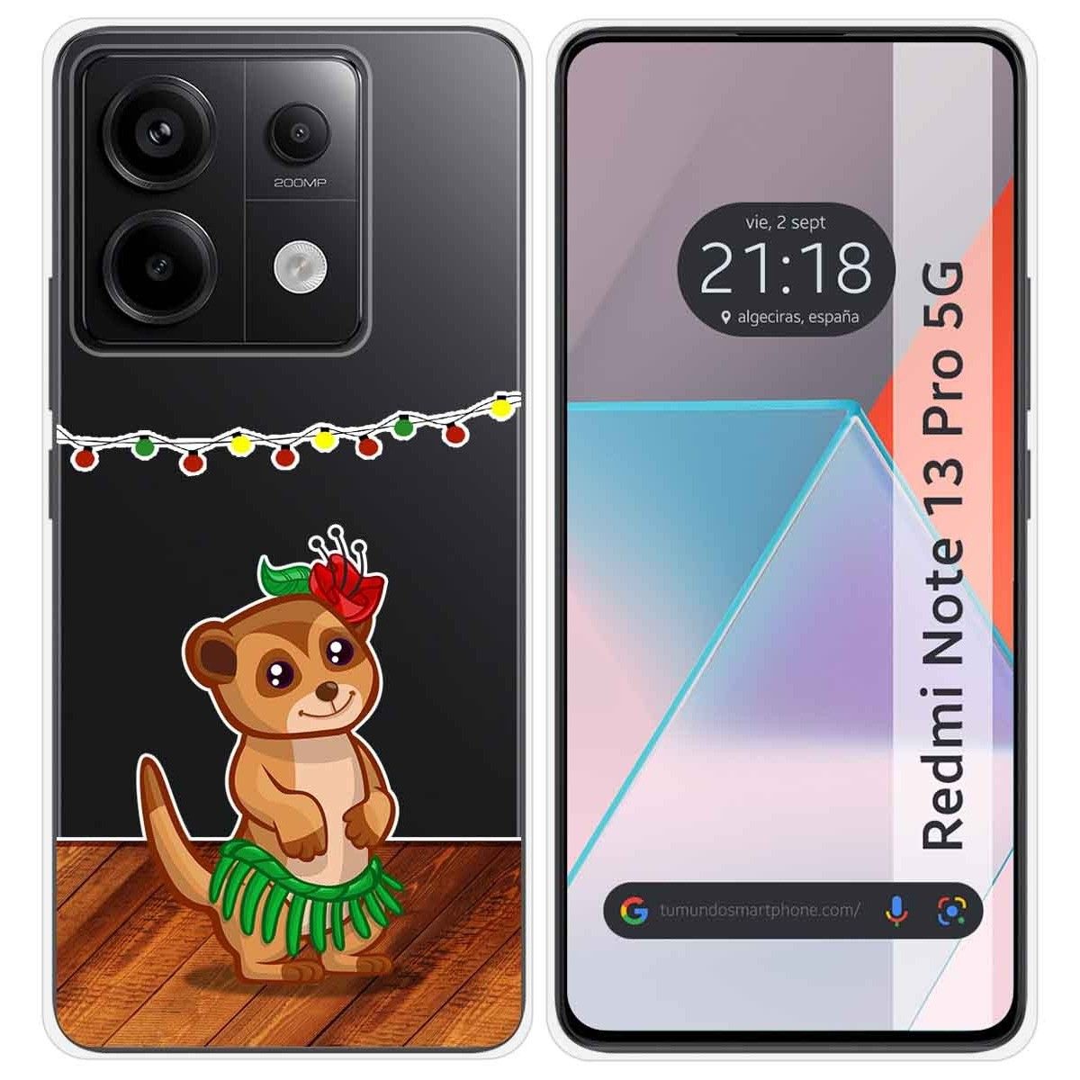 Funda Silicona Transparente para Xiaomi Redmi Note 13 Pro 5G diseño Suricata Dibujos