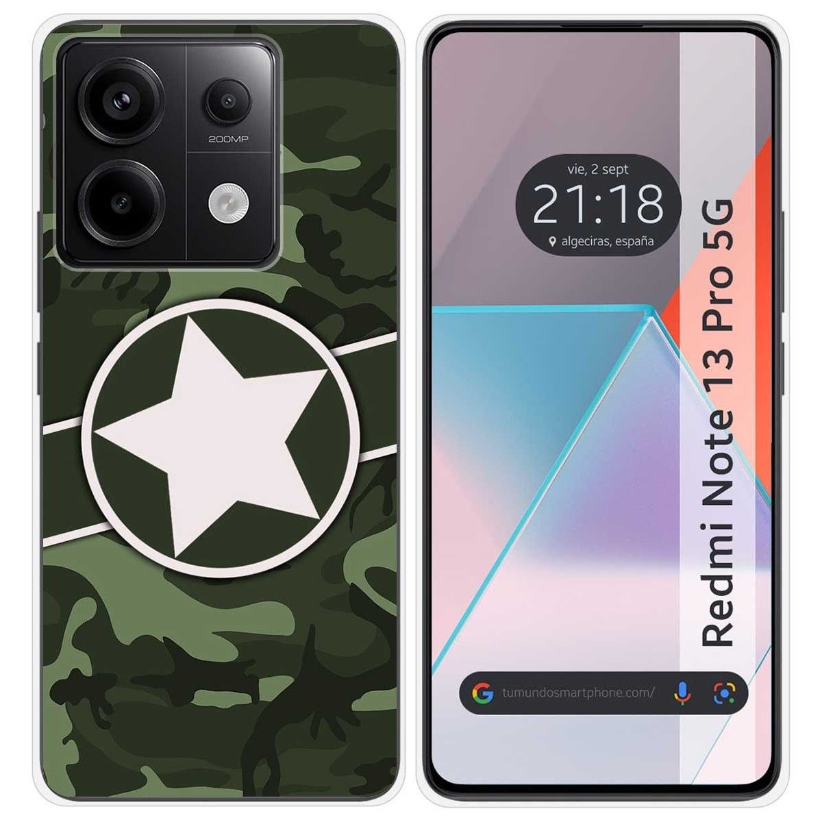 Funda Silicona para Xiaomi Redmi Note 13 Pro 5G diseño Camuflaje 01 Dibujos